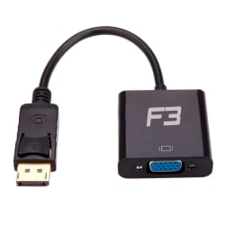 Cabo Adaptador Displayport X VGA Preto Femea JC-CB-Dvga F3 — foto 2