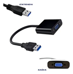 Cabo Conversor USB 3.0 X VGA Femea JC-USB-VGA F3 — foto 2