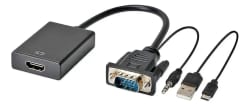 Cabo Conversor VGA X HDMI Femea c/ Cabo de Audio P2 e V8 X USB Shinka — foto 2