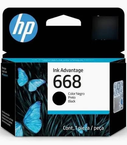 Cartucho Original HP 668 3ML Preto